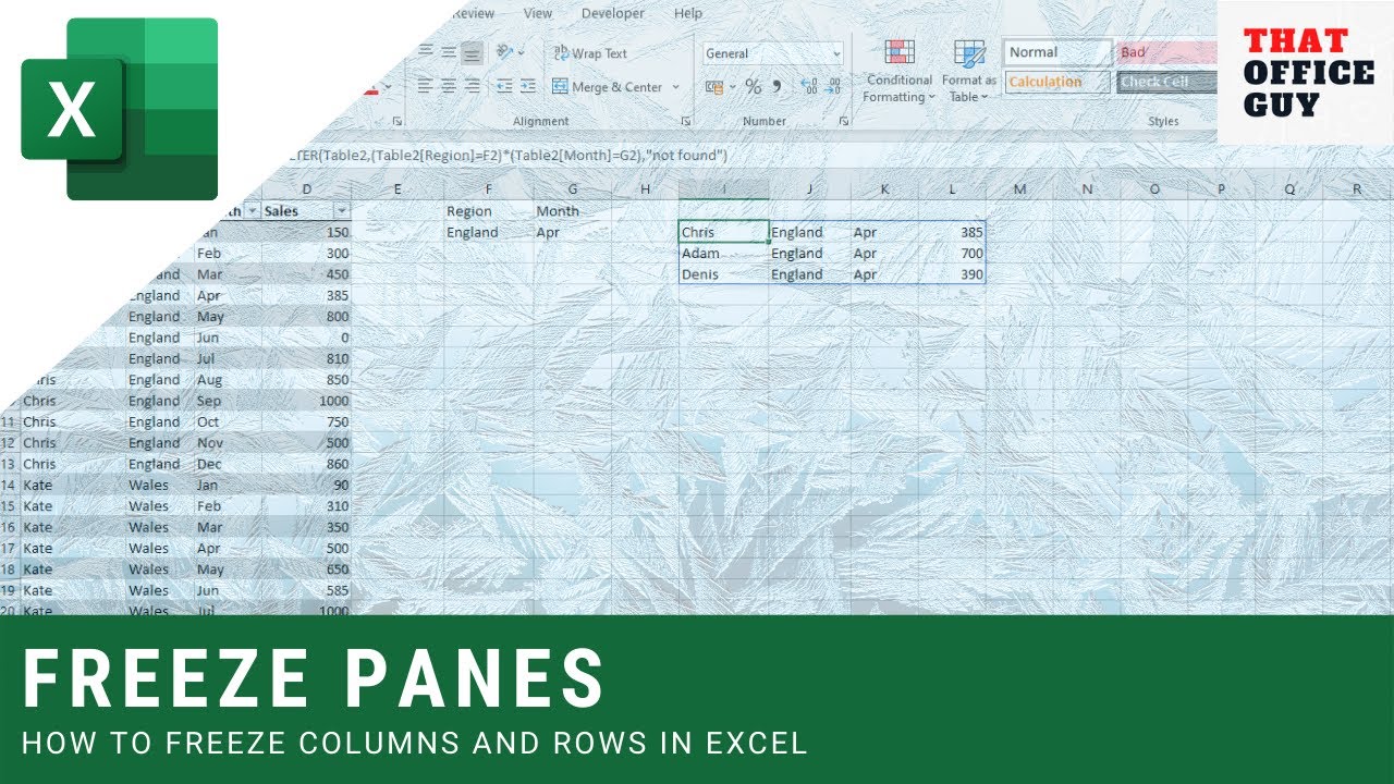 How to Freeze Columns and Rows in Excel | Freeze Panes in Excel [Excel