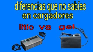 diferencias entre un cargador de litio y uno de gel en el proceso de carga