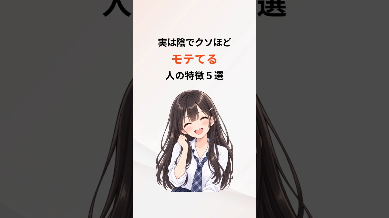 実は陰でクソほどモテてる人の特徴５選💘 #モテる人の特徴 #恋愛 #垢抜け #豆知識 #雑学