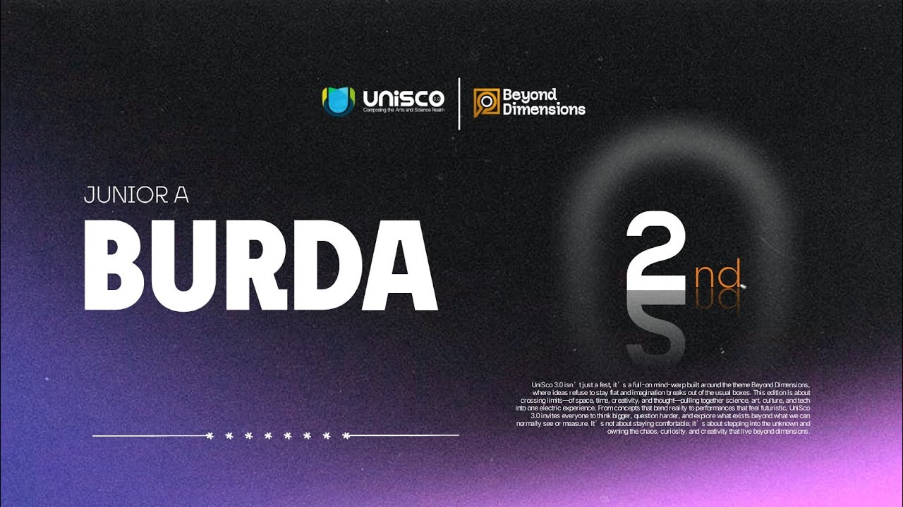 JUNIOR A BURDA | SECOND | UNISCO 3.0