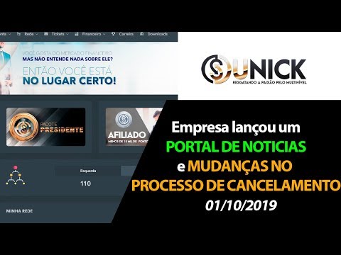 Unick Academy - Lançou portal de noticias e mudanças no processo de cancelamento