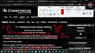 C(C1 + C2 + C3) . Hacking Numbers (Easy + Medium + Hard Version) | Codeforces Round 1025 (Div. 2)