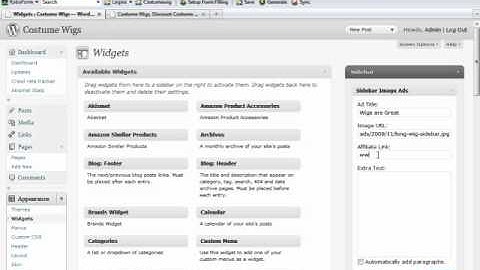 Adding An Affiliate Linked Image To Wordpress Sidebar