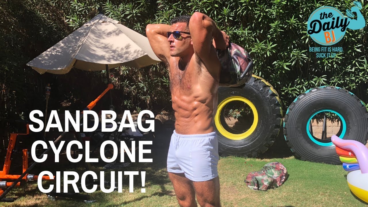 SANDBAG CYCLONE CIRCUIT | BJ Gaddour Workout circuit board