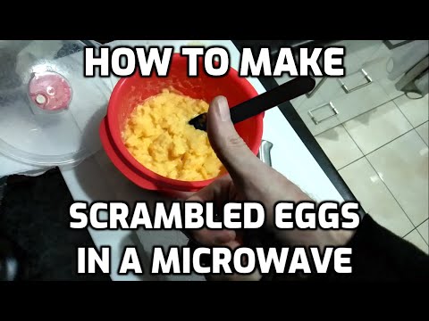 How To Make SCRAMBLED EGGS in a MICROWAVE - Super Easy - Less Than 3 Minutes!