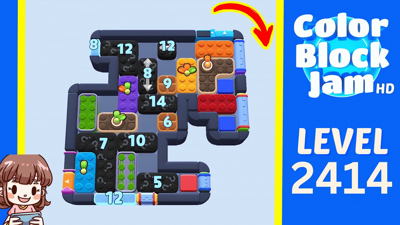 Color Block Jam Level 1504 (2414) Solution Walkthrough - YouTube