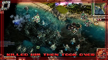 Killed Him , Took his base : Red Alert 3 , Epic War MOD , 3v3 Vs Brutal Ai , Gameplay