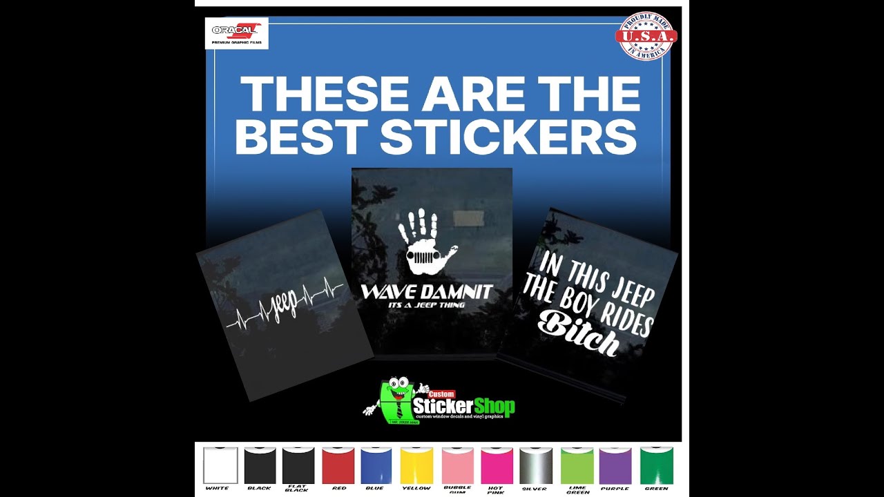 Jeep Wrangler Decals | Made in USA | Boom