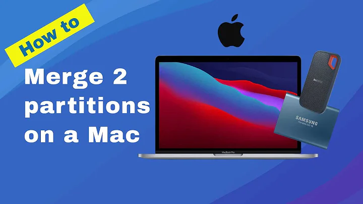 How to merge or combine 2 partitions on an external hard drive using a Mac OS