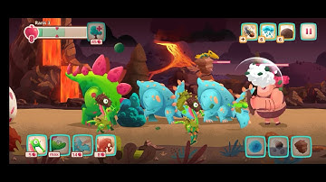 level 28 in dino bash game shooting rocks level