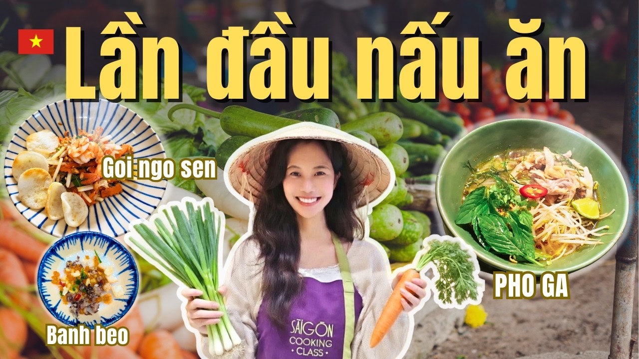 Lần đầu vợ chồng Hàn Quốc nấu món Việt