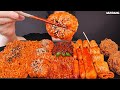 ASMR MUKBANG | Spicy Enoki Mushrooms &amp; Fire Noodles Dumpling Sausage EATING 불닭볶음면 불닭쌈 팽이버섯 소세지 먹방