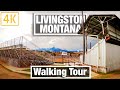 4K City Walks - Livingston Montana USA - April 23 - Mayors Landing - Virtual Treadmill Scenery Walk