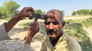 ASMR Fast Pakistani 🇵🇰 Shaving With Barber Old [ASMR SHAMS]