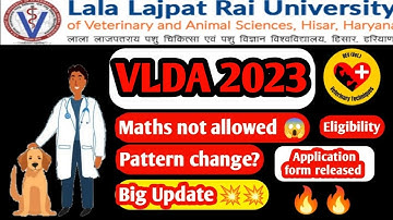 LUVAS VLDA Admission 2023 VLDA Entrance Exam 2023 VLDA Online Classes VLDA Syllabus 2023