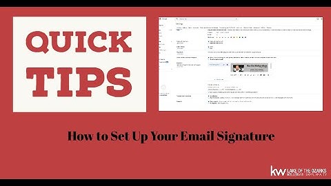 How To Set Up Your Email Signature