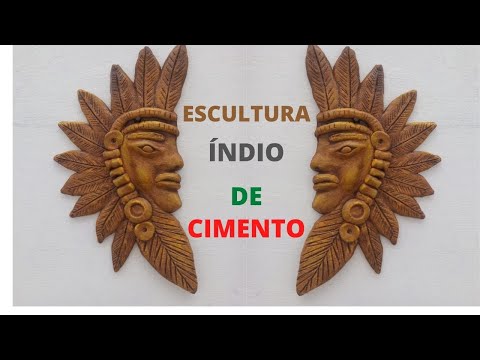 DIY: ESCULTURA PARA PAREDE (ÍNDIO DE CIMENTO)