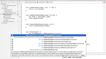 7 Xcode 7 TodoApp Fetch Request