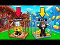 BUNKER POVERO contro RICCO CONTRO TSUNAMI in Minecraft!