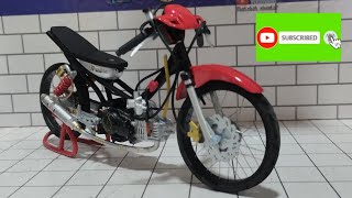 Perakitan Miniatur motor drag vega r