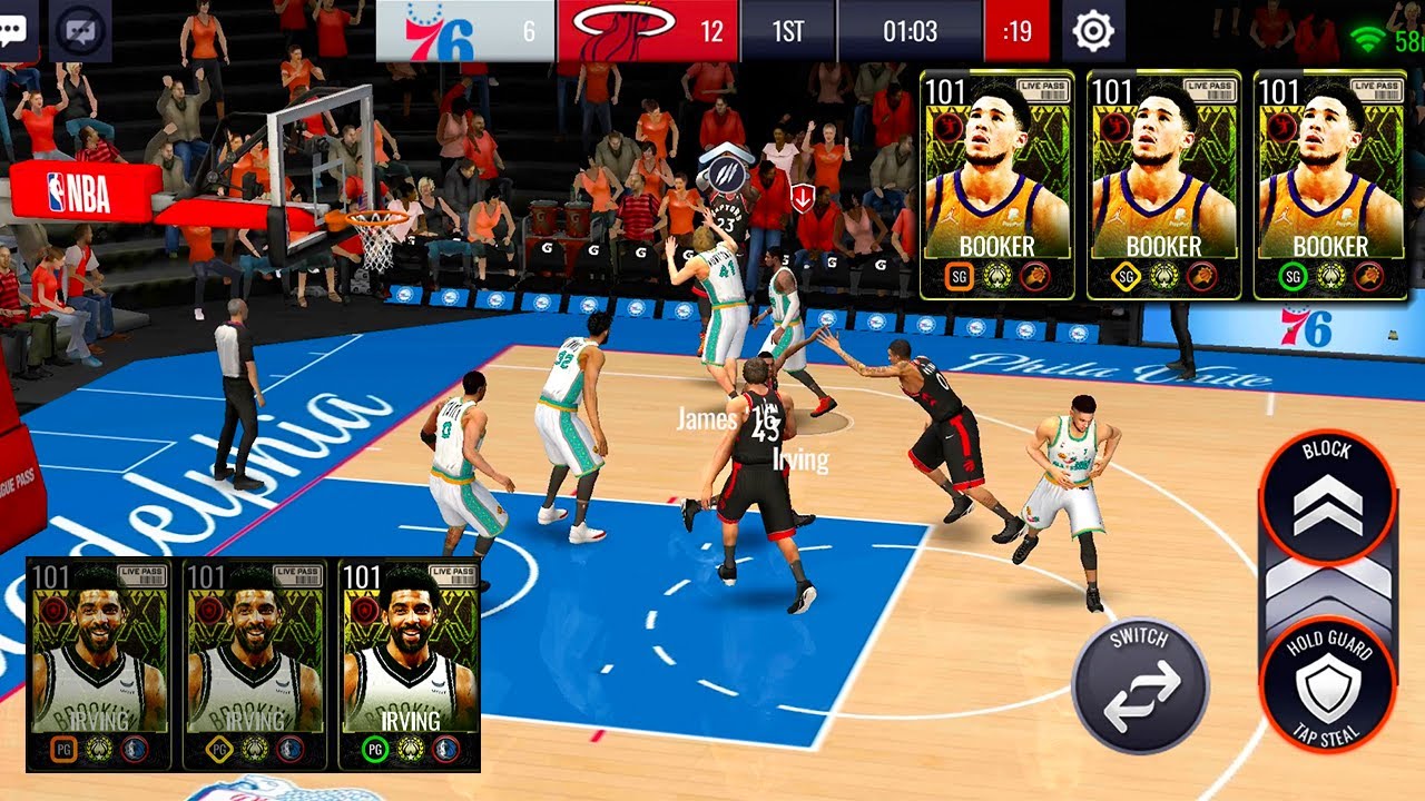NBA LIVE Mobile Basketball 23 Android Gameplay #13 Kyrie Irving + Booker 101 Pass