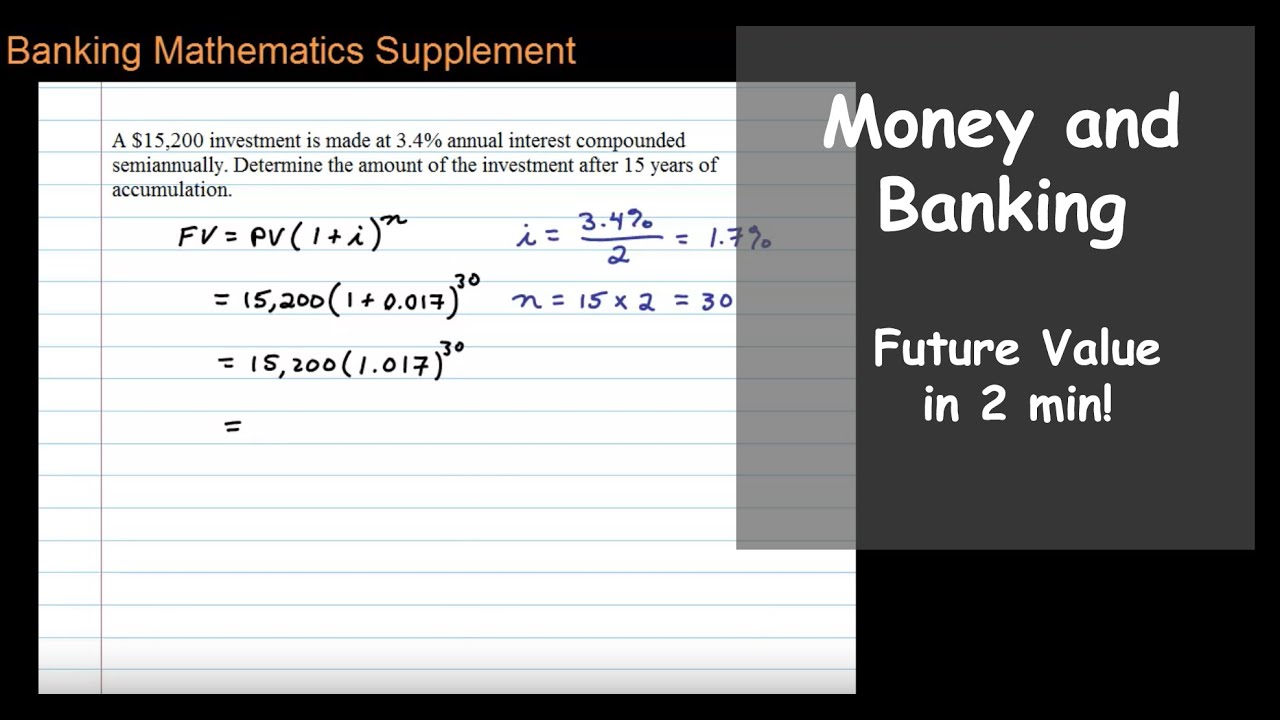 Future Value with Interest Compounded Semiannually - YouTube