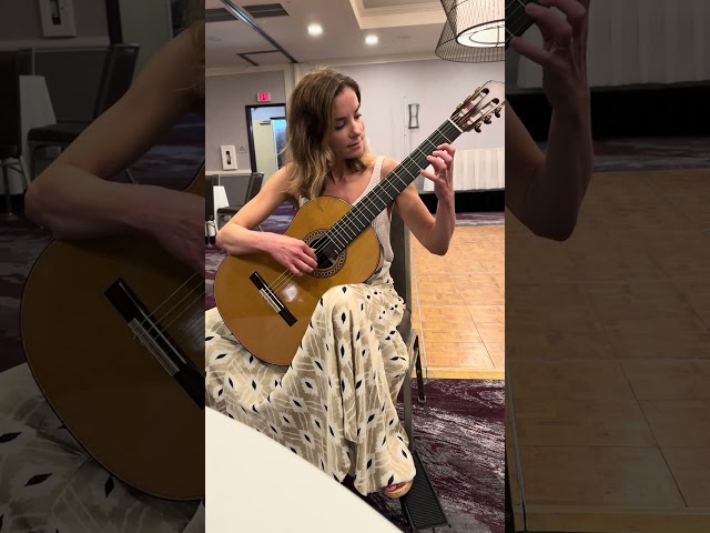 Ana Vidovic plays Jim Redgate’s exquisite Guitar #500”, a beautiful Cedar double top class=