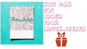 Book your order in easy steps from Artin lifafa