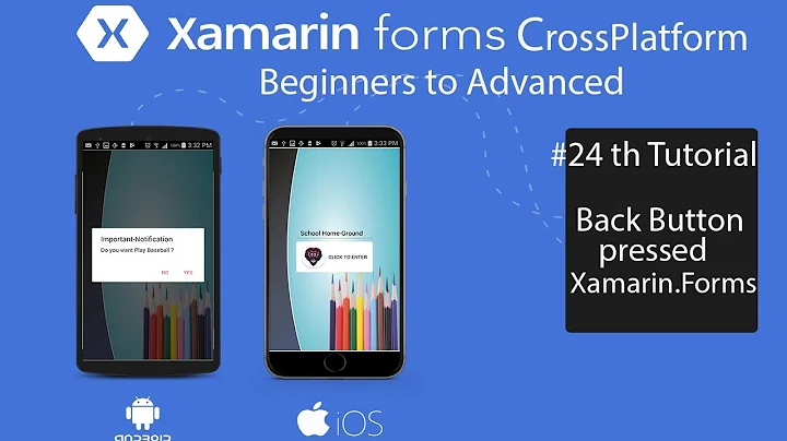 Xamarin forms Back Button Pressed Gives Alert Box To Exit [Tutorial 24]