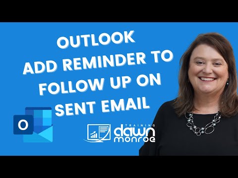 Microsoft Outlook - Add Reminder To Follow Up On The Sent Email Message