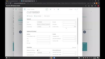 How to Use New Templates in Business Central | Tensoft