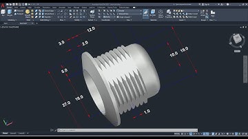AutoCAD 3D, How to drawing panel door lock accessory, 3d modeling, autodesk, sketches 01