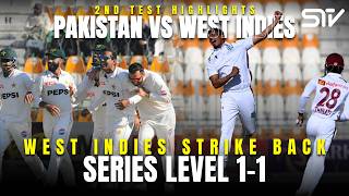 Full Match Highlights | West Indies Level the Series 1-1 | Pakistan vs West Indies 2nd Test | M3L1K