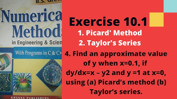 3)Numerical Method Chapter 10 Numerical Solution Of ODE.(Exercise 10.1) Picard