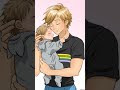 Miraculous characters with a baby 