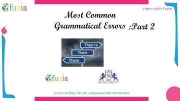 Video Lesson 2: Most Common Grammatical Errors- Part II