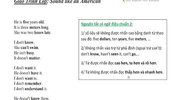 LÀM THẾ NÀO ĐỂ NÓI TIẾNG ANH CÓ NGỮ ĐIỆU CHUẨN - INTONATION part 2