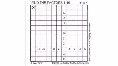 1347 Solving a level one puzzle