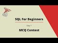 Sql mcq contest  day 1  for beginners learn with subash k