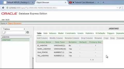 Cara membuat tabel database Oracle