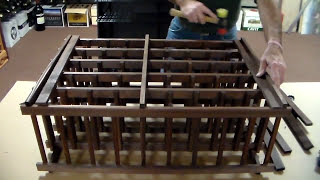 Watch a three foot five column Vintner wine rack being built along with a four foot and four foot with display. Manufactured by Wine ...