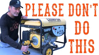 How To NOT Emergency Start Your Generator