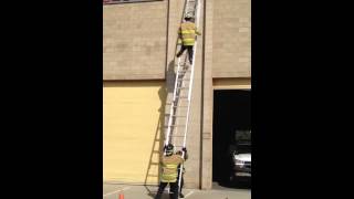 Climbing a 35 foot ladder!