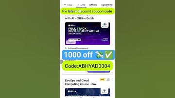 pw full stack development with AI offline batch discount coupancode🥳:pw coupancode#pwskills #coding