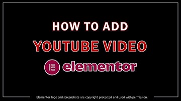 How to Add YouTube Video in Elementor