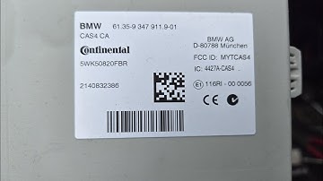 2014 BMW 535i (F10) CAS Module Location and Removal