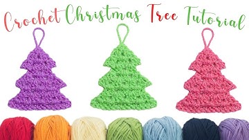 Crochet Christmas Tree For Beginners | Flat Crochet Tree Pattern
