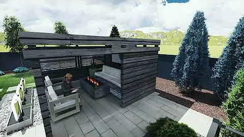 modern outdoor space
