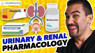 Pharmacology - BPH, Bladder control, Urinary meds for nursing RN PN NCLEX