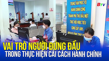 Vai trò người đứng đầu trong thực hiện cải cách hành chính | BTV - TRUYỀN HÌNH BÌNH DƯƠNG